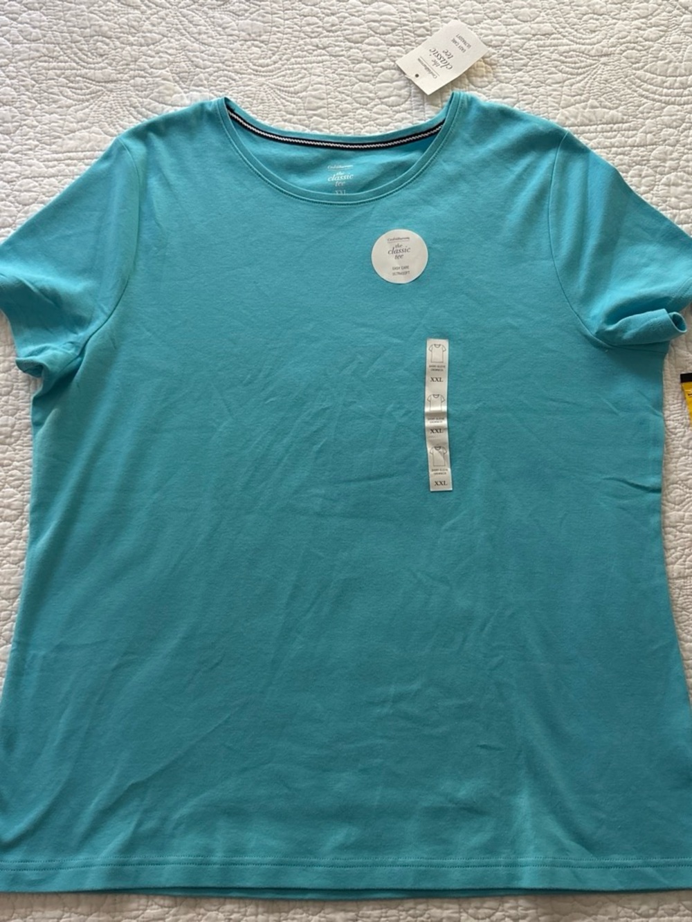 croft & barrow Turquoise Short Sleeve Crew Neck Tee